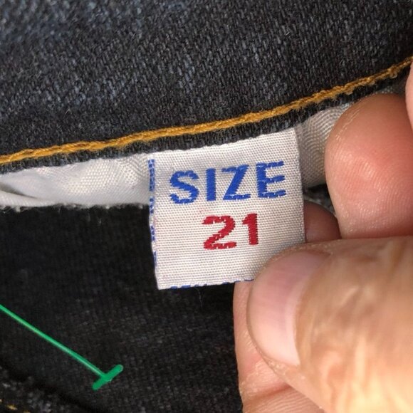 Impression Womens Embroidered Jeans Size 21 Blue Denim Angel Wings Casual Y2K - Picture 4 of 15